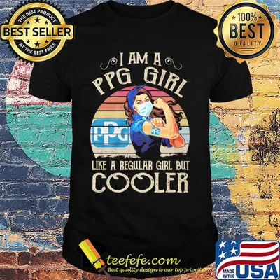 Strong girl mask i am a ppg girl like a regular girl but cooler vintage retro shirt