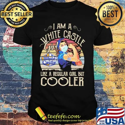 Strong girl mask i am a white castle girl like a regular girl but cooler vintage retro shirt