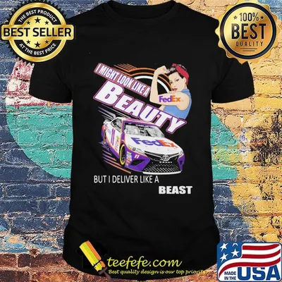 Strong woman i might look like a fedex beauty but i deliver like a beast car shirt