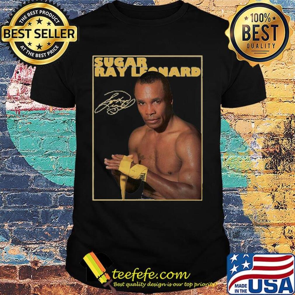 Sugar ray leonard boxing signature shirt