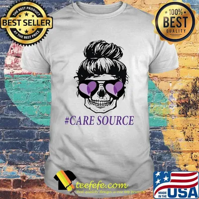 Sugar skull girl care source logo heart shirt