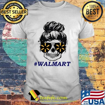 Sugar skull girl walmart logo shirt