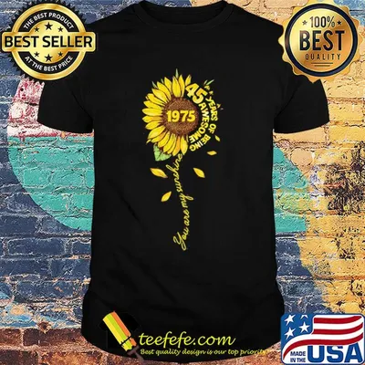 Sunflower 1975 years of being 45 awesome you are sunshine shirt