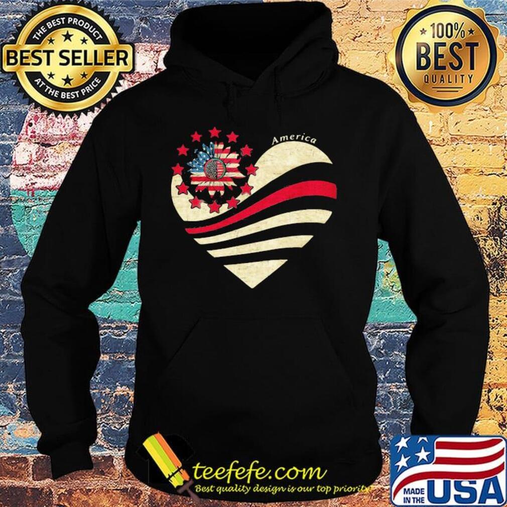 Sunflower Heart American Flag Independence Day Shirt Hoodie Sunflower Heart American Flag Independence Day Shirt Hoodie