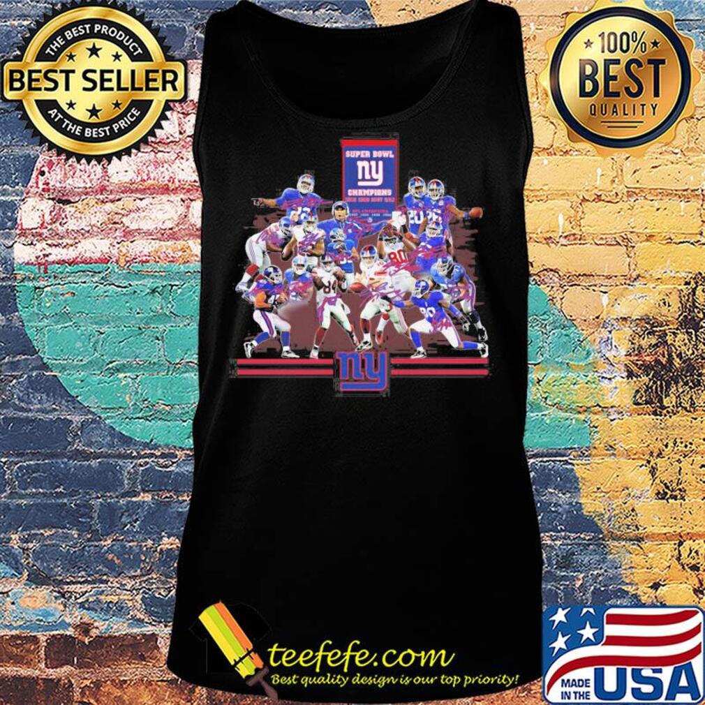 Super bowl new york giants champions players signatures s Tank top Super bowl new york giants champions players signatures s Tank top
