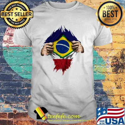 Superhero brazil flag tear shirt