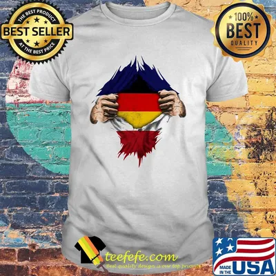 Superhero germany flag tear shirt