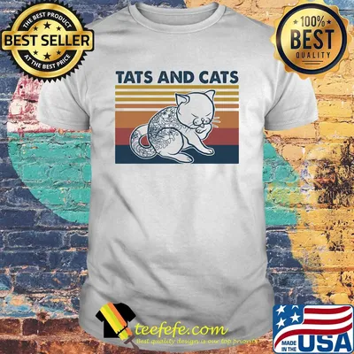 Tattoos and cats vintage retro shirt