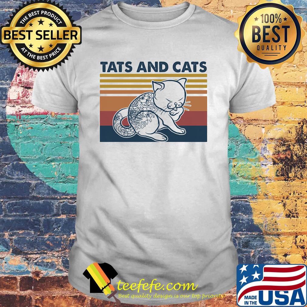 Tattoos and cats vintage retro shirt Tattoos and cats vintage retro shirt