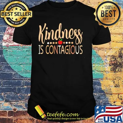 Teacher kindness is contagious apple shirt