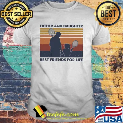 Tennis father and daughter best friends for life vintage retro shirt
