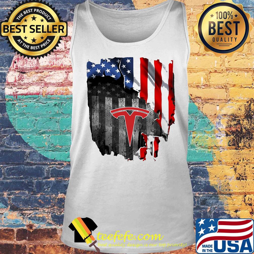 Tesla logo american flag independence day s Tank top Tesla logo american flag independence day s Tank top