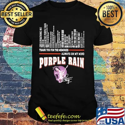 Thank you for the memories always on my mind purple rain signature shirt