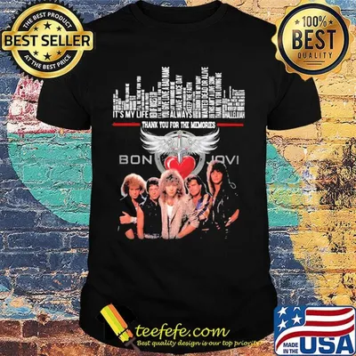 Thank you for the memories bon jovi band members shirt