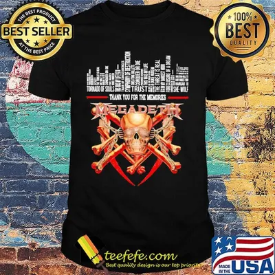 Thank you for the memories megadeth skull shirt