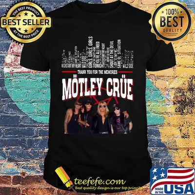 Thank you for the memories motley crue band shirt