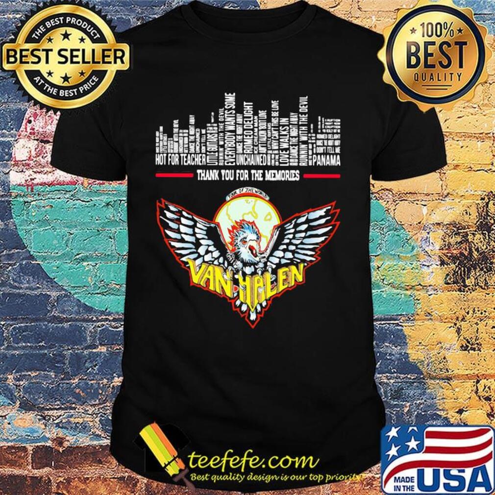 Thank you for the memories van halen shirt Thank you for the memories van halen shirt