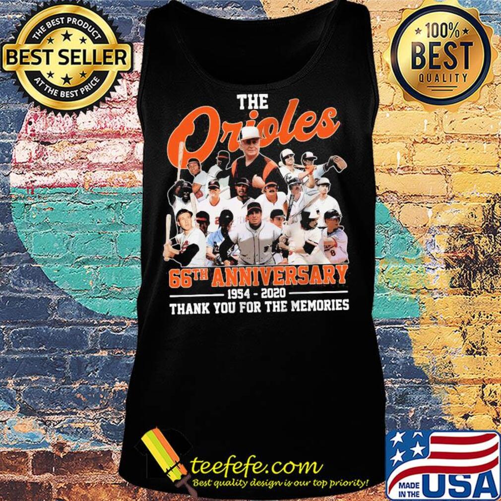 The baltimore orioles 66th anniversary 1954 2020 thank you for the memories s Tank top The baltimore orioles 66th anniversary 1954 2020 thank you for the memories s Tank top