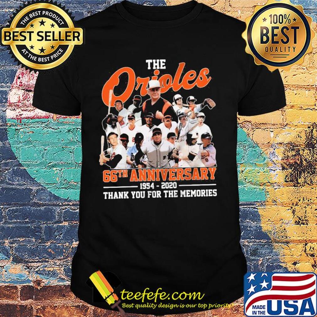The baltimore orioles 66th anniversary 1954 2020 thank you for the memories shirt The baltimore orioles 66th anniversary 1954 2020 thank you for the memories shirt