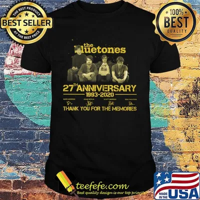 The bluetones 27th anniversary 1993 2020 thank you for the memories signature shirt
