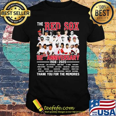 The boston red sox 112th anniversary 1908 2020 thank you for the memories shirt