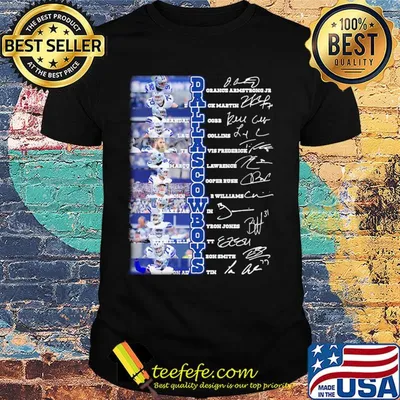 The Dallas Cowboys football team players signatures shirt