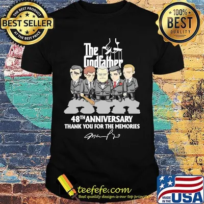 The godfather 48th anniversary thank you for the memories signatures shirt