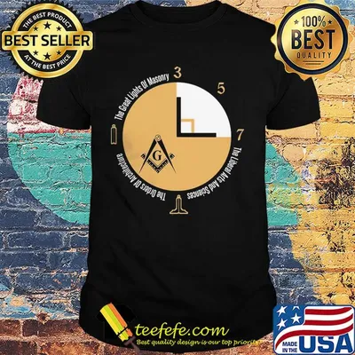 The liberal arts and sciences the orders of architecture the great lights of masonry masonic compass and square shirt