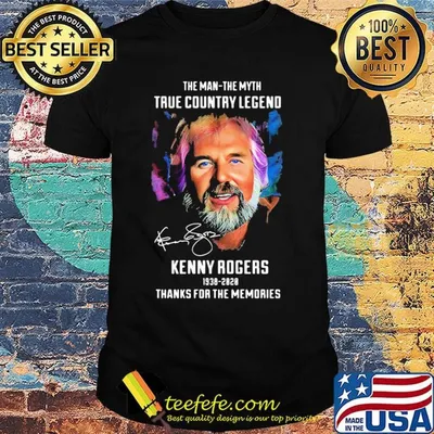 The man the myth true country legend kenny rogers 1938 2020 thanks for the memories signature shirt