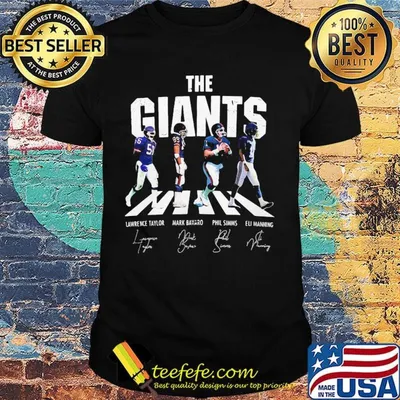 The new york giants football team abbey road signatures shirt