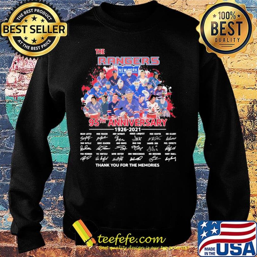 The new york rangers 95th anniversary 1926 2020 thank you for the memories signatures s Sweater The new york rangers 95th anniversary 1926 2020 thank you for the memories signatures s Sweater