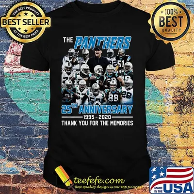 The panthers 25th anniversary 1995 2020 thank you for the memories shirt