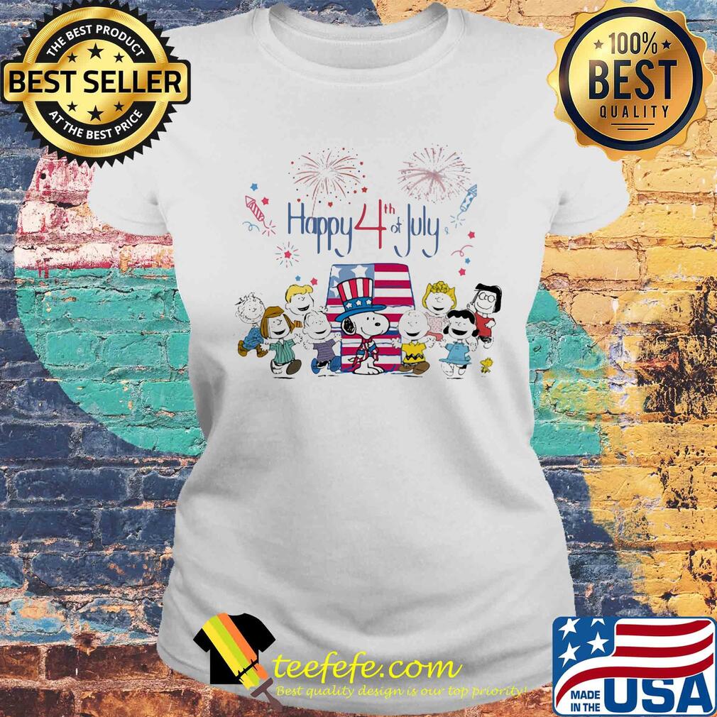The peanuts happy 4th of july independence day american flag firework s Laides tee The peanuts happy 4th of july independence day american flag firework s Laides tee