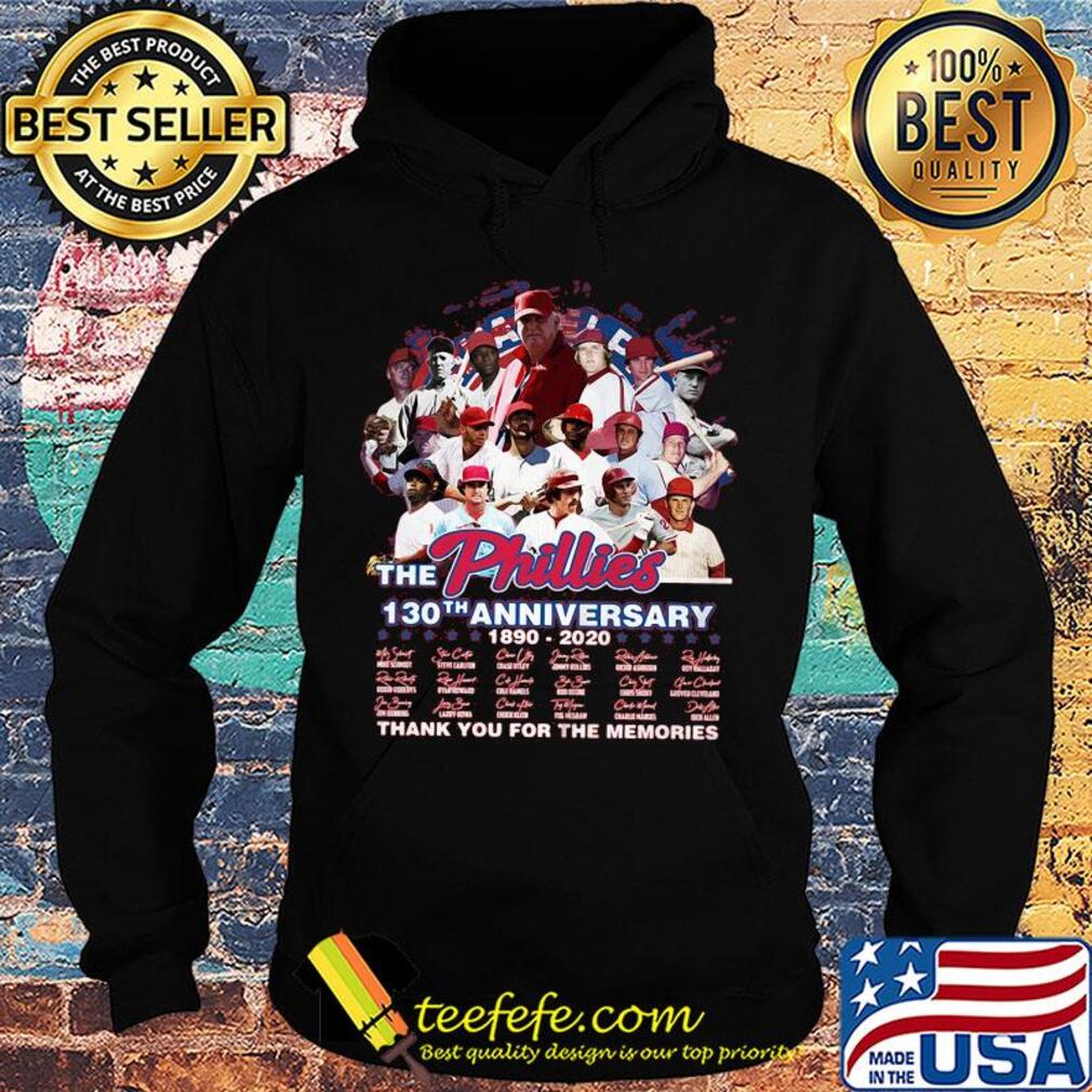 The philadelphia phillies 130th anniversary 1890 2020 thank you for the memories signatures s Hoodie The philadelphia phillies 130th anniversary 1890 2020 thank you for the memories signatures s Hoodie