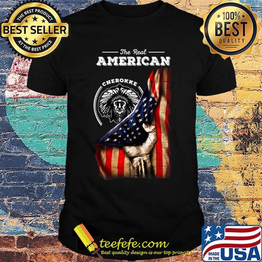 The real american cherokee blood flag independence day shirt