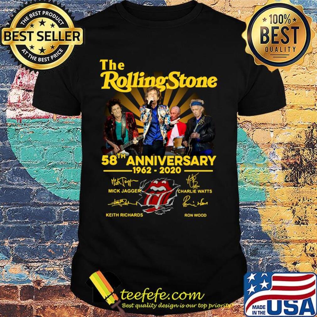 The rolling stone 58th anniversary 1962 2020 signatures shirt