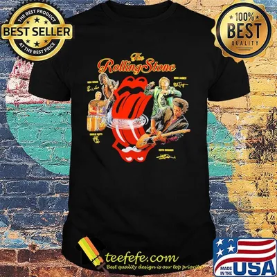 The rolling stone band members signatures shirt