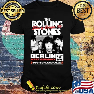 The rolling stones tour of europe 76 berlin west germany deutschlandhalle shirt
