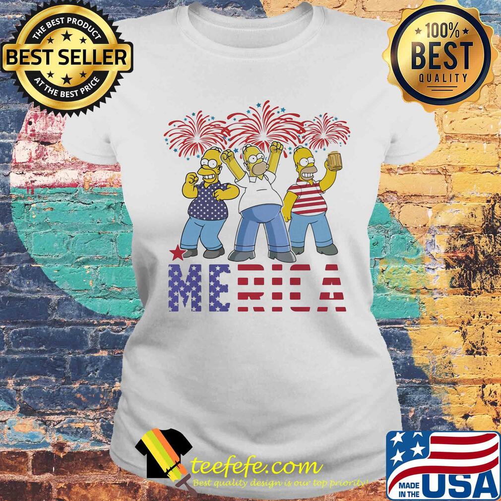 The simpsons merica firework american flag independence day s Laides tee The simpsons merica firework american flag independence day s Laides tee