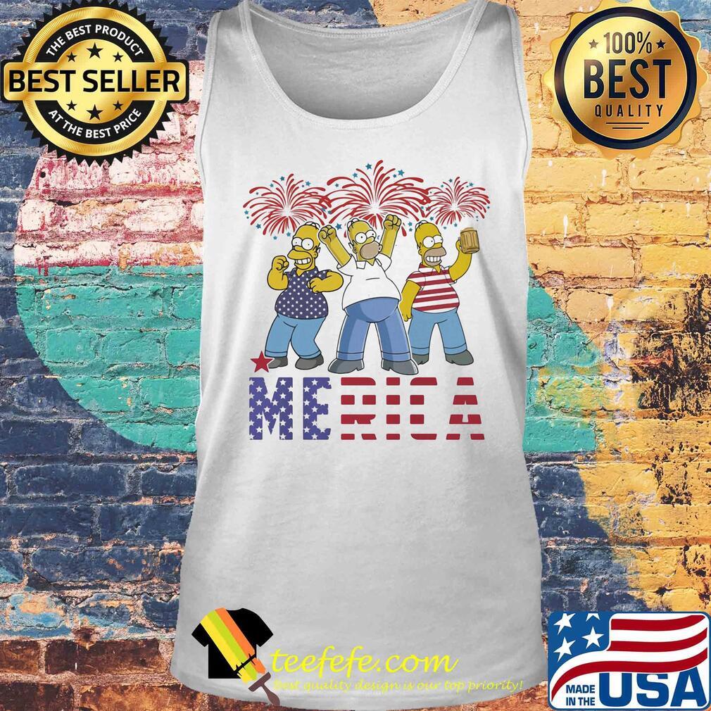 The simpsons merica firework american flag independence day s Tank top The simpsons merica firework american flag independence day s Tank top