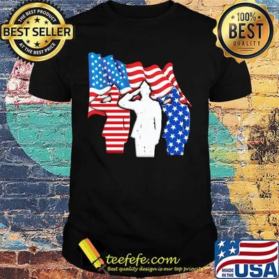 The Soldier Salutes American Flag Independence Day  Shirt