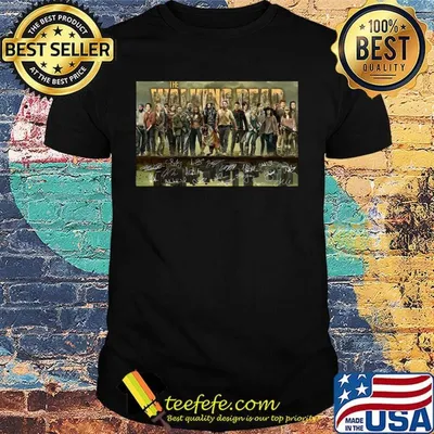 The walking dead film characters signatures shirt
