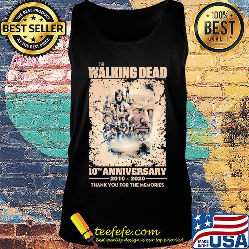 The walking dead movie 10th anniversary 2010 2020 thank you for the memories signature s Tank top The walking dead movie 10th anniversary 2010 2020 thank you for the memories signature s Tank top