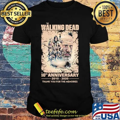 The walking dead movie 10th anniversary 2010 2020 thank you for the memories signature shirt