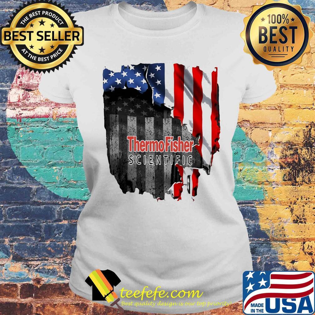Thermo fisher scientific logo american flag independence day s Laides tee Thermo fisher scientific logo american flag independence day s Laides tee