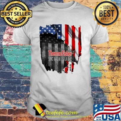 Thermo fisher scientific logo american flag independence day shirt