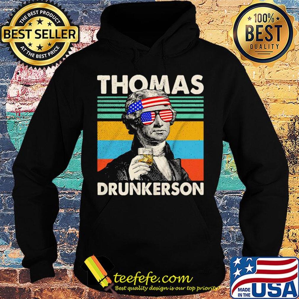 Thomas drunkerson drinking 4th of july independence day american flag vintage retro s Hoodie Thomas drunkerson drinking 4th of july independence day american flag vintage retro s Hoodie