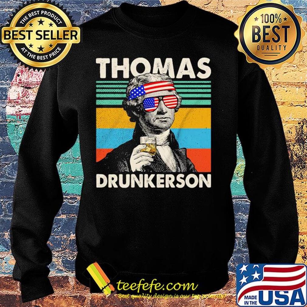 Thomas drunkerson drinking 4th of july independence day american flag vintage retro s Sweater Thomas drunkerson drinking 4th of july independence day american flag vintage retro s Sweater