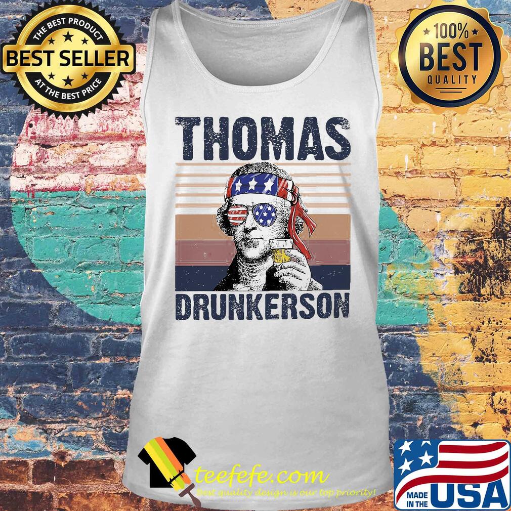 Thomas drunkerson drinking beer american flag independence day vintage s Tank top Thomas drunkerson drinking beer american flag independence day vintage s Tank top