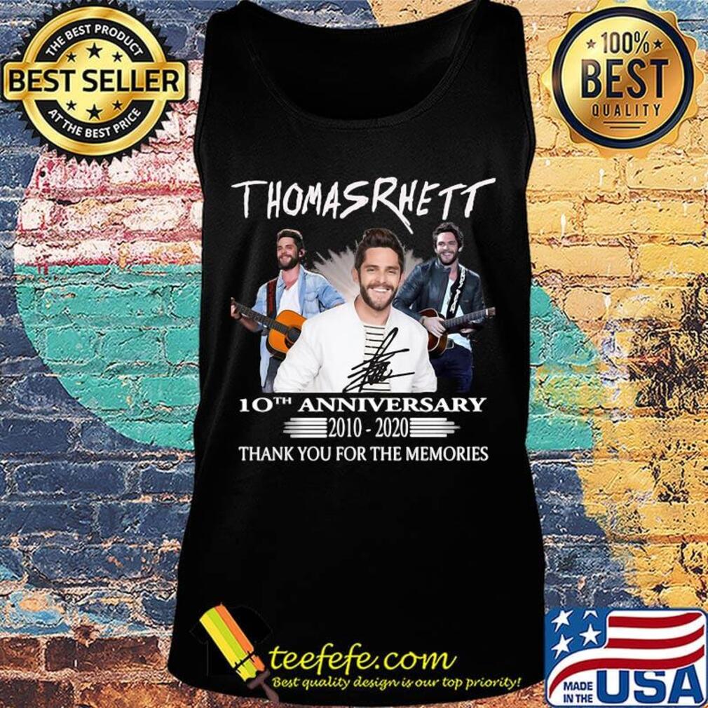 Thomas rhett 10th anniversary 2010 2020 thank you for the memories guitar s Tank top Thomas rhett 10th anniversary 2010 2020 thank you for the memories guitar s Tank top